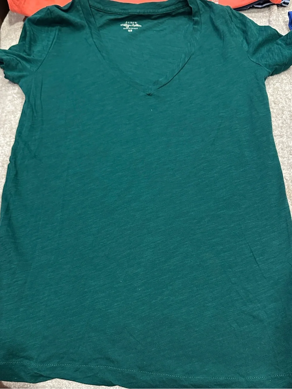 J. Crew Vintage Cotton Tee in Forest Green